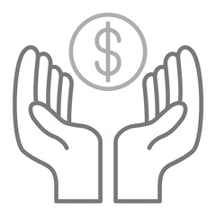 Savings Greyscale Line Icon