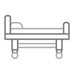 Bed Greyscale Line Icon