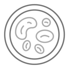 White Blood Cell Greyscale Line Icon