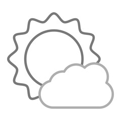 Weather App Greyscale Line Icon
