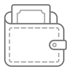 Wallet Greyscale Line Icon