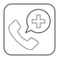 Call Log Greyscale Line Icon