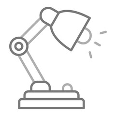 Lamp Greyscale Line Icon