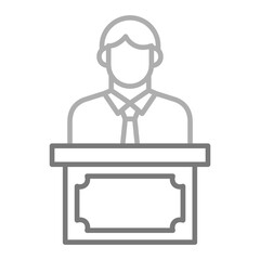 Obraz premium Speech Greyscale Line Icon