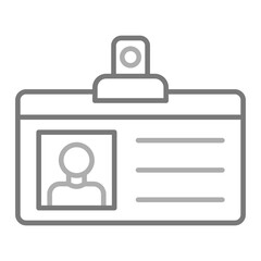 Student Card Greyscale Line Icon