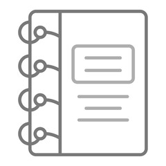 Notebook Greyscale Line Icon