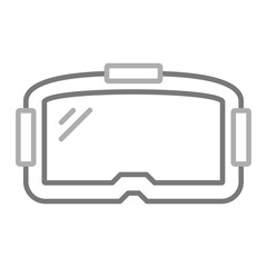 Vr Glasses Greyscale Line Icon