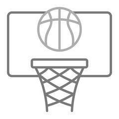 Obraz premium Basketball Greyscale Line Icon
