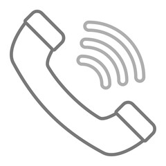 Phone Ringing Greyscale Line Icon