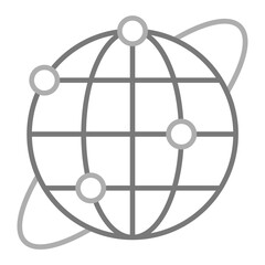 Internet Greyscale Line Icon