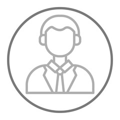 Profile Greyscale Line Icon