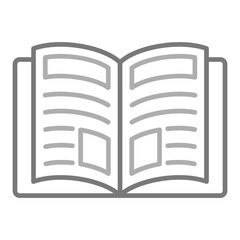Magazine Greyscale Line Icon