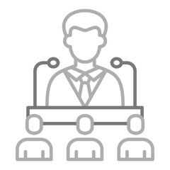 Speech Greyscale Line Icon