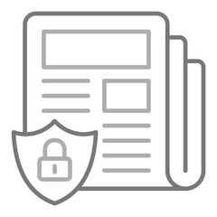 Confidential Greyscale Line Icon