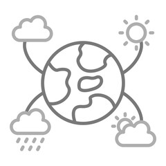 Climatization Greyscale Line Icon