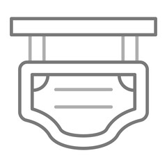 Signboard Greyscale Line Icon