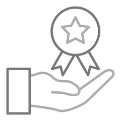Award Greyscale Line Icon