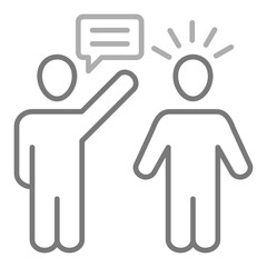 Argument Greyscale Line Icon