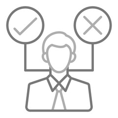 Decision Making Greyscale Line Icon