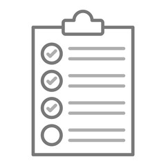 List Greyscale Line Icon