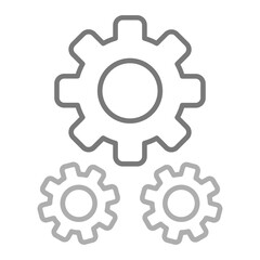 Settings Greyscale Line Icon