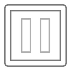 Pause Greyscale Line Icon