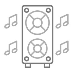 Speaker Greyscale Line Icon