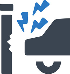 Car collision icon