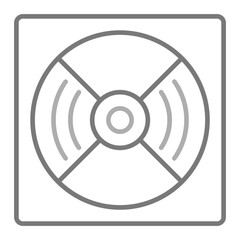 Compact Disc Greyscale Line Icon