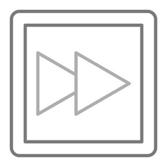 Forward Greyscale Line Icon