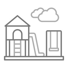 Playground Greyscale Line Icon