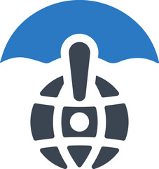 Obraz premium Cyber risk icon