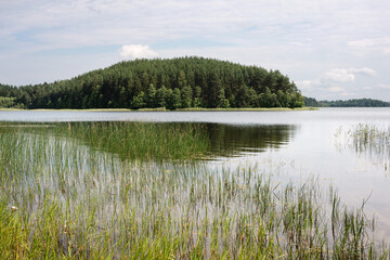 Serene landscape with a lake