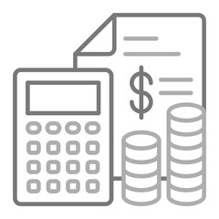 Expenses Greyscale Line Icon