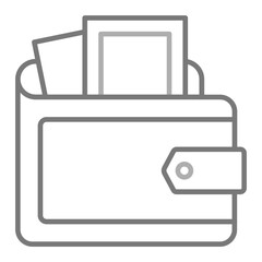 Wallet Greyscale Line Icon