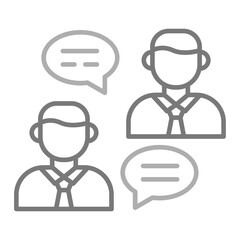 Conversation Greyscale Line Icon