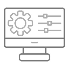 Configuration Greyscale Line Icon