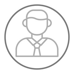 Manager Greyscale Line Icon