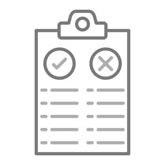 Pros and Cons Greyscale Line Icon