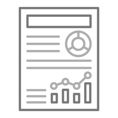 Report Greyscale Line Icon