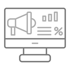 Fototapeta premium Marketing Greyscale Line Icon