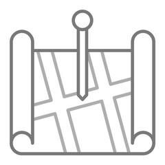 Pinned Location Greyscale Line Icon