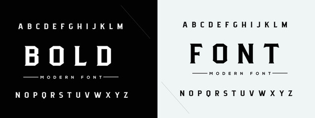 BOLD Sports minimal tech font letter set. Luxury vector typeface for company. Modern gaming fonts logo design.