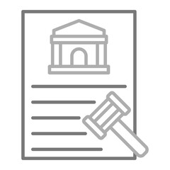 Law Greyscale Line Icon