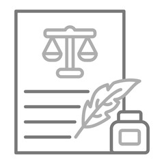 Writing Greyscale Line Icon