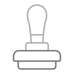 Stamp Greyscale Line Icon