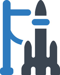 Obraz premium Rocket mission startup icon