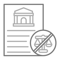 Illegal Greyscale Line Icon