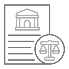 Legal Greyscale Line Icon