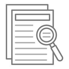 Investigation Greyscale Line Icon